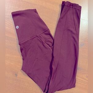 Lululemon Leggings Size 2 & Tank Size 4 Maroon White